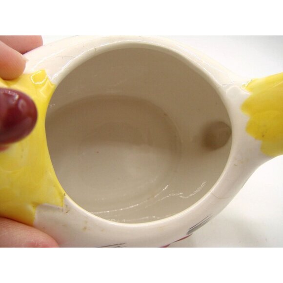 Vintage Chicken Rooster and Hen Cream and Sugar Bowl Set Chestnut Creek Ceramic - Picture 6 of 12